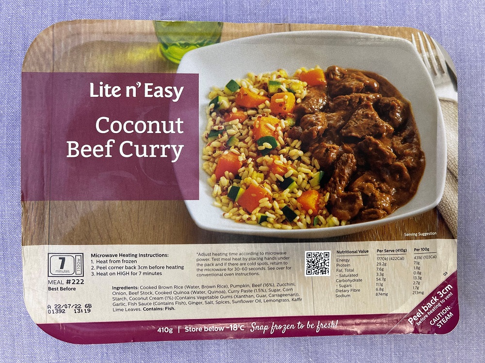 Dinner Beef Coconut Curry unopened