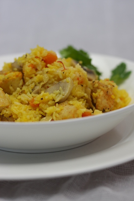 Saffron chicken pilaf