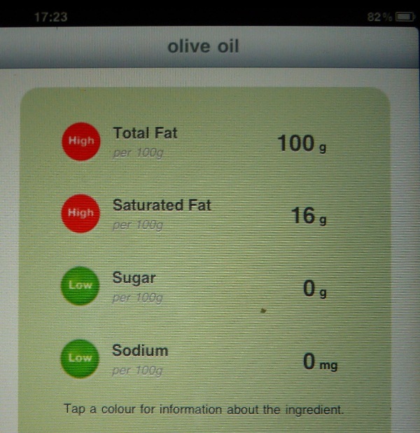 Tracker Olive oil