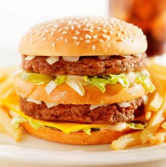 Burger with French Fries and a Cola