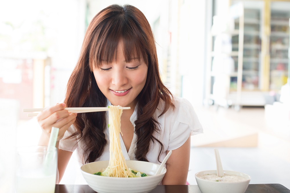 Girl Noodles Eating smll